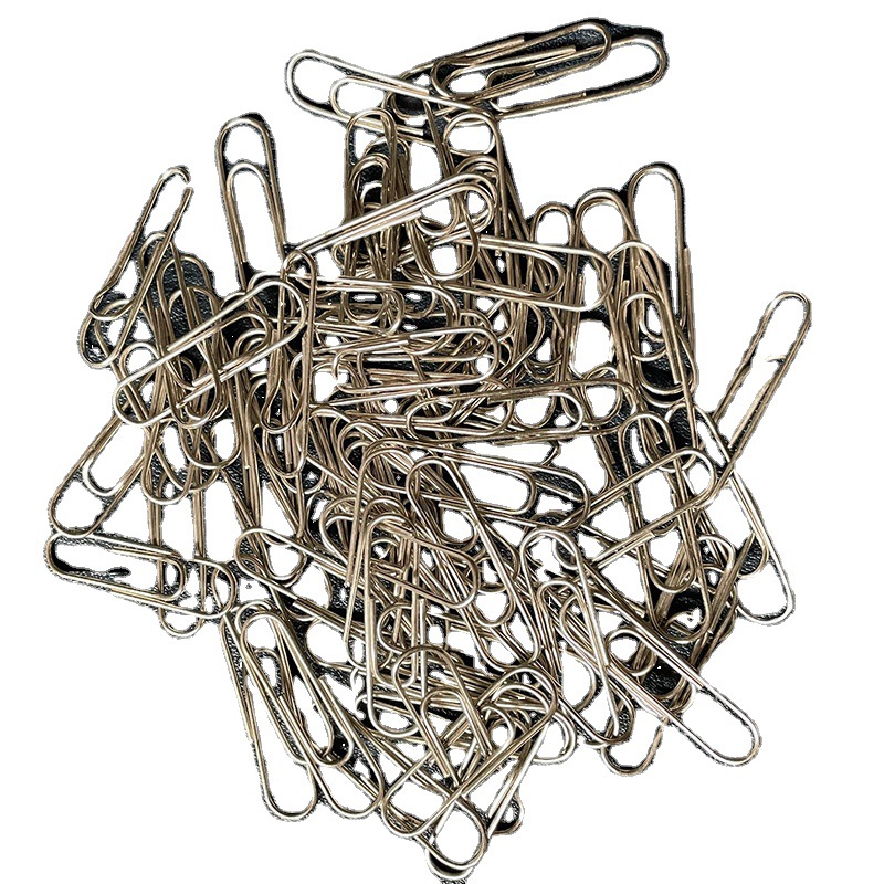 Cross-border specially for paper clip multi-specification metal silver paper clip office paper clip nickel plated paper clip