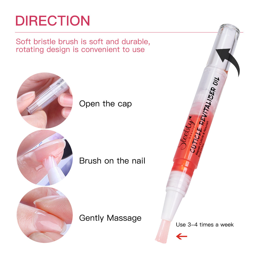 Processing Customized Manicure Rotating Nail Polish 3ml Anti-Dead Skin Barb Moisturizing Skin Nutrition Pen Oem Finger Edge Oil