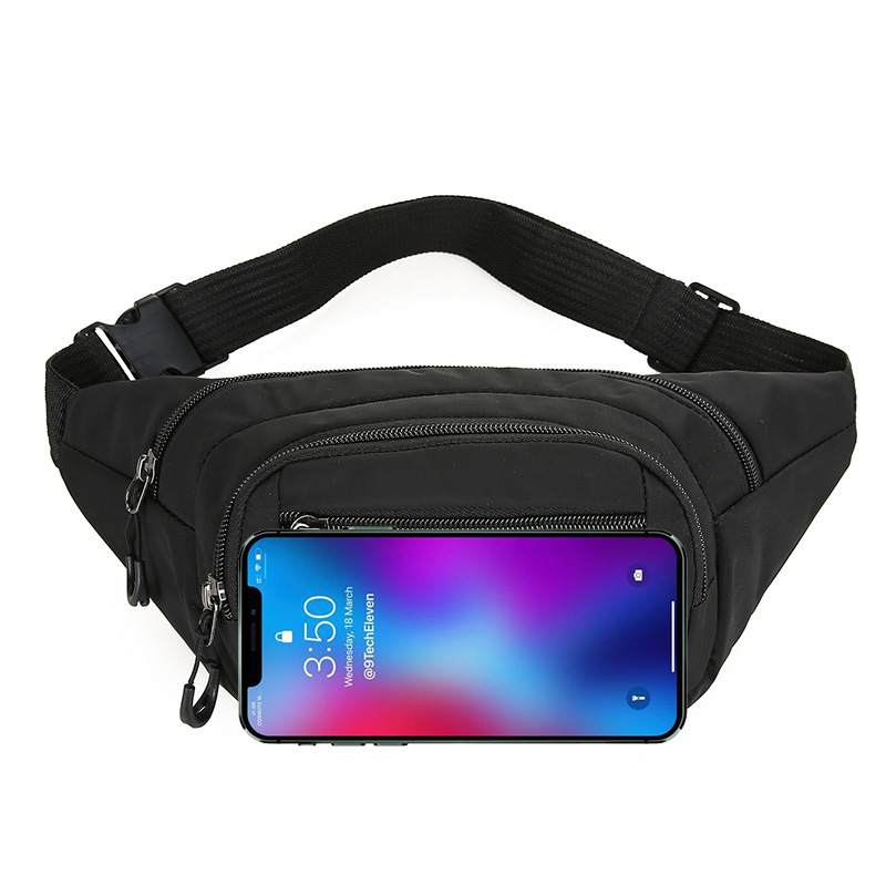 Cross-border Large Capacity Sports Shoulder Bag New Anti-theft Running Waist Bag Multi-function Mobile Phone Oxford Cloth Crossbody Bag