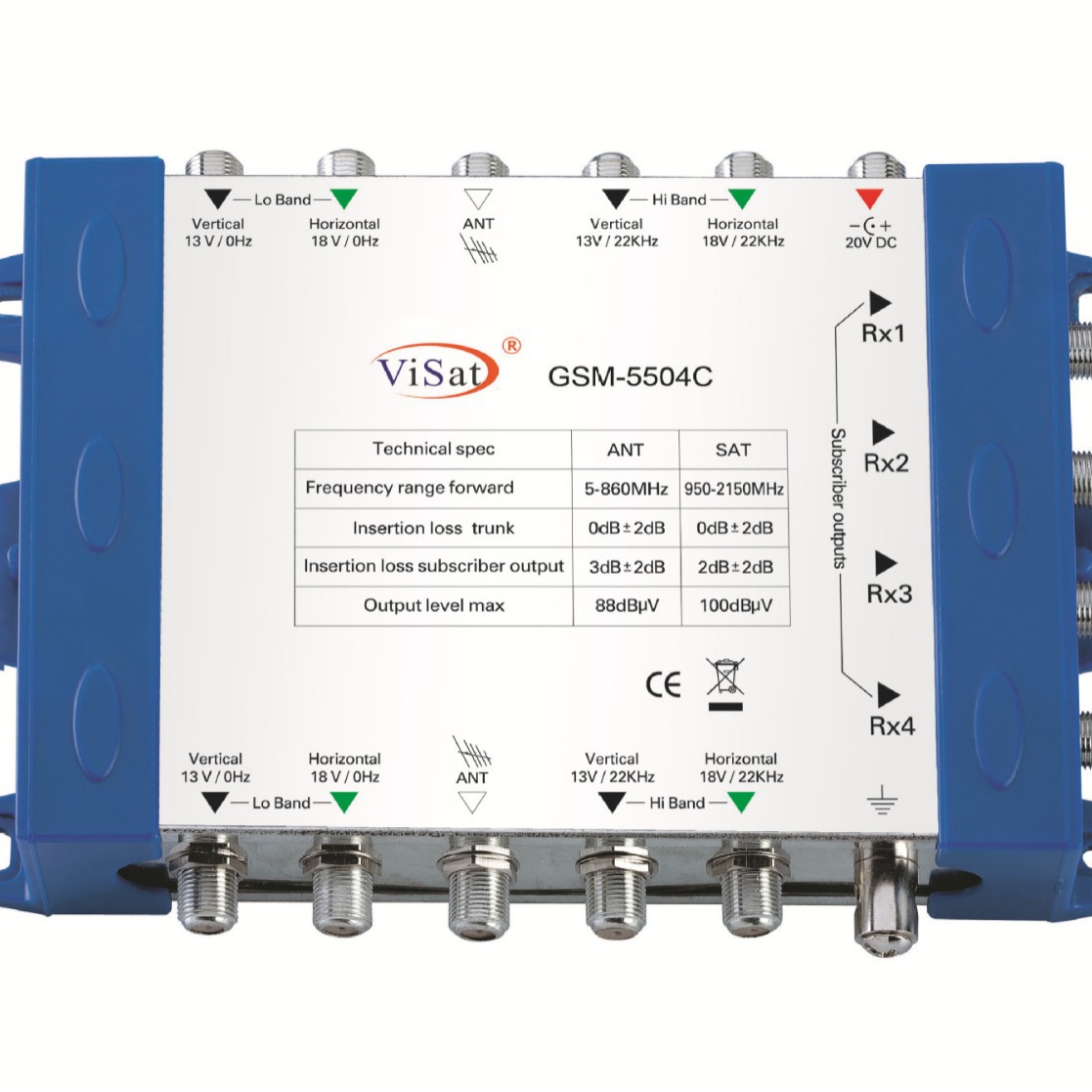 Мультикоммутатор 950-2150MHz спутниковый сигнал пять входов восемь выходов