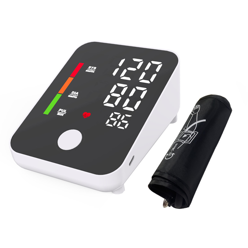 Jc801 Cross-Border Digital Rechargeable Sphygmomanometer Arm-Type Home Blood Pressure Accurate Measuring Instrument Export Large Screen Blood Pressure