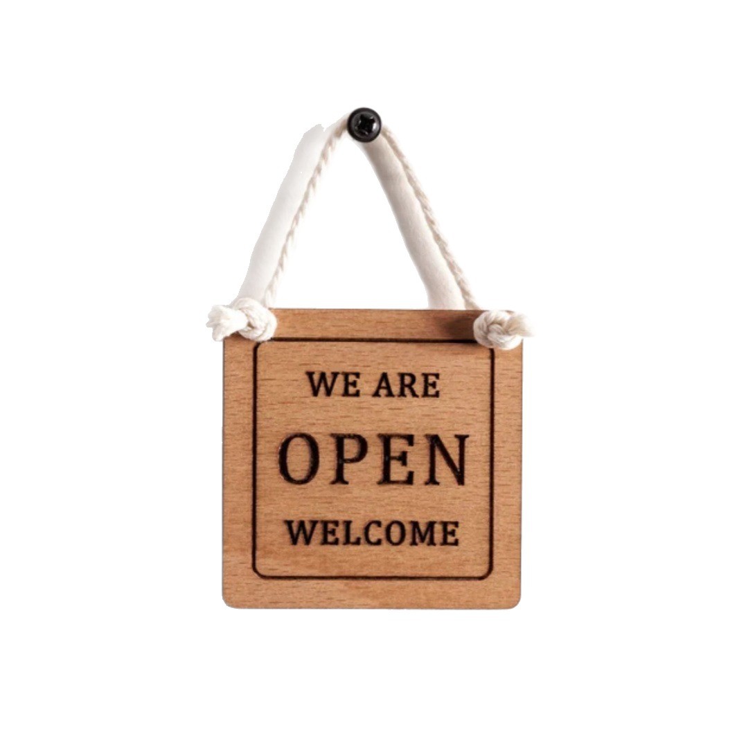 Personalized Custom Wooden Lanyard Sign Multi-Color Creative Decorative Prompt Sign Wedding Party Sign Customization