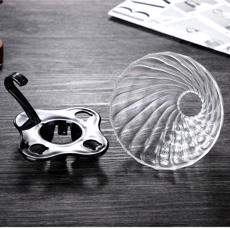 V60 Glass Coffee Filter Cup 01/02 Glass Coffee Pot Funnel Hand Coffee Pot suit Dripper