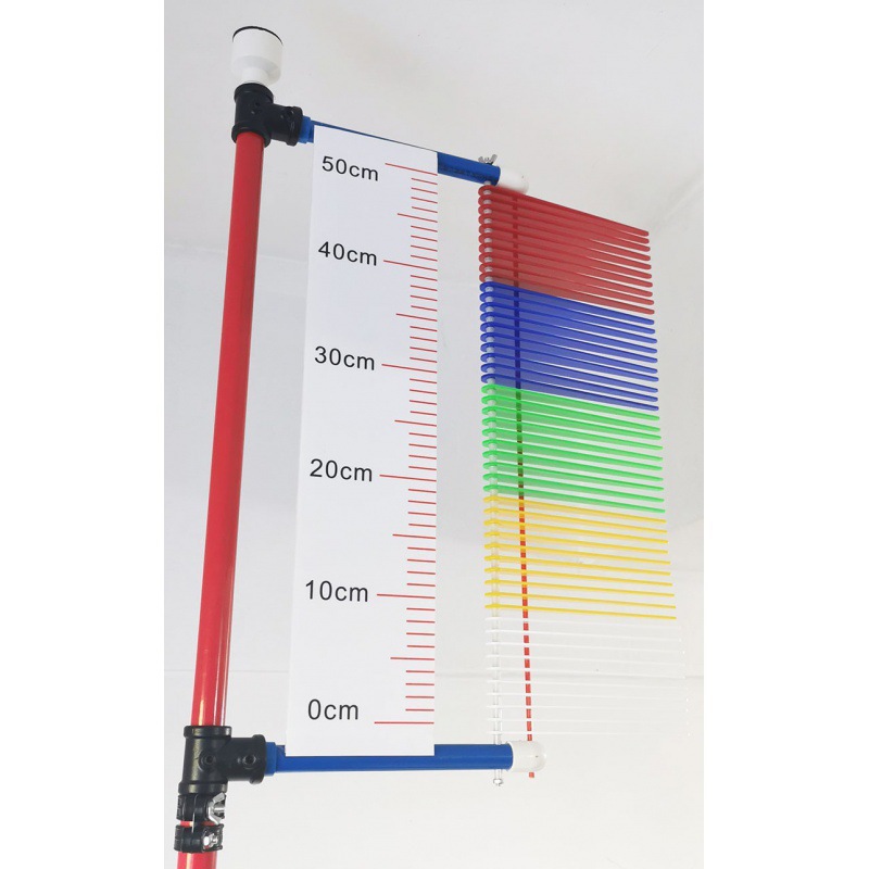 Vertical Jump Test Rod for Youth Fire Service, Basketball Volleyball Indoor Physical Fitness Vertical Jump Test with Rotating Colored Strips