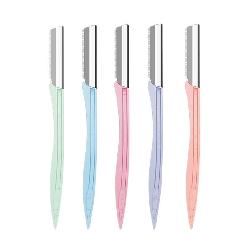 23 # Straight Handle Eyebrow Trimmer Stainless Steel Blade with Safety Net Women's Eyebrow Trimmer Beauty Tools Supplies Eyebrow Trimming