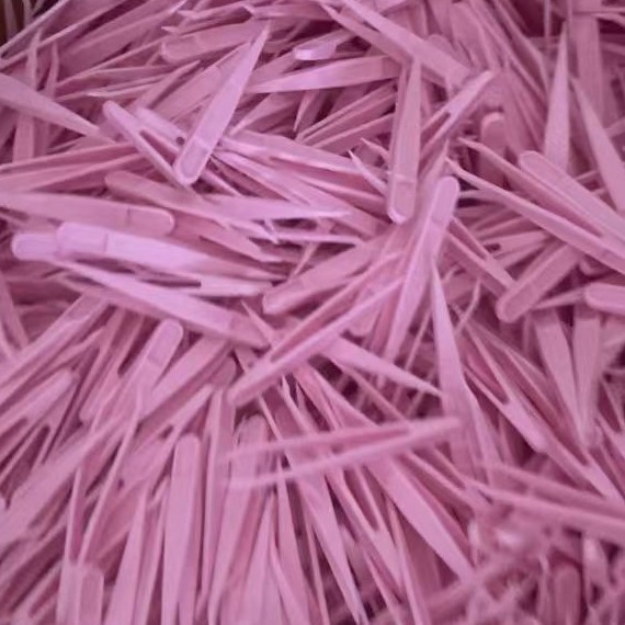 In-Stock Nail Art Stickers Plastic Tweezers Journal Tweezers Curved Head Macaron Gouache Journal Small Tweezers