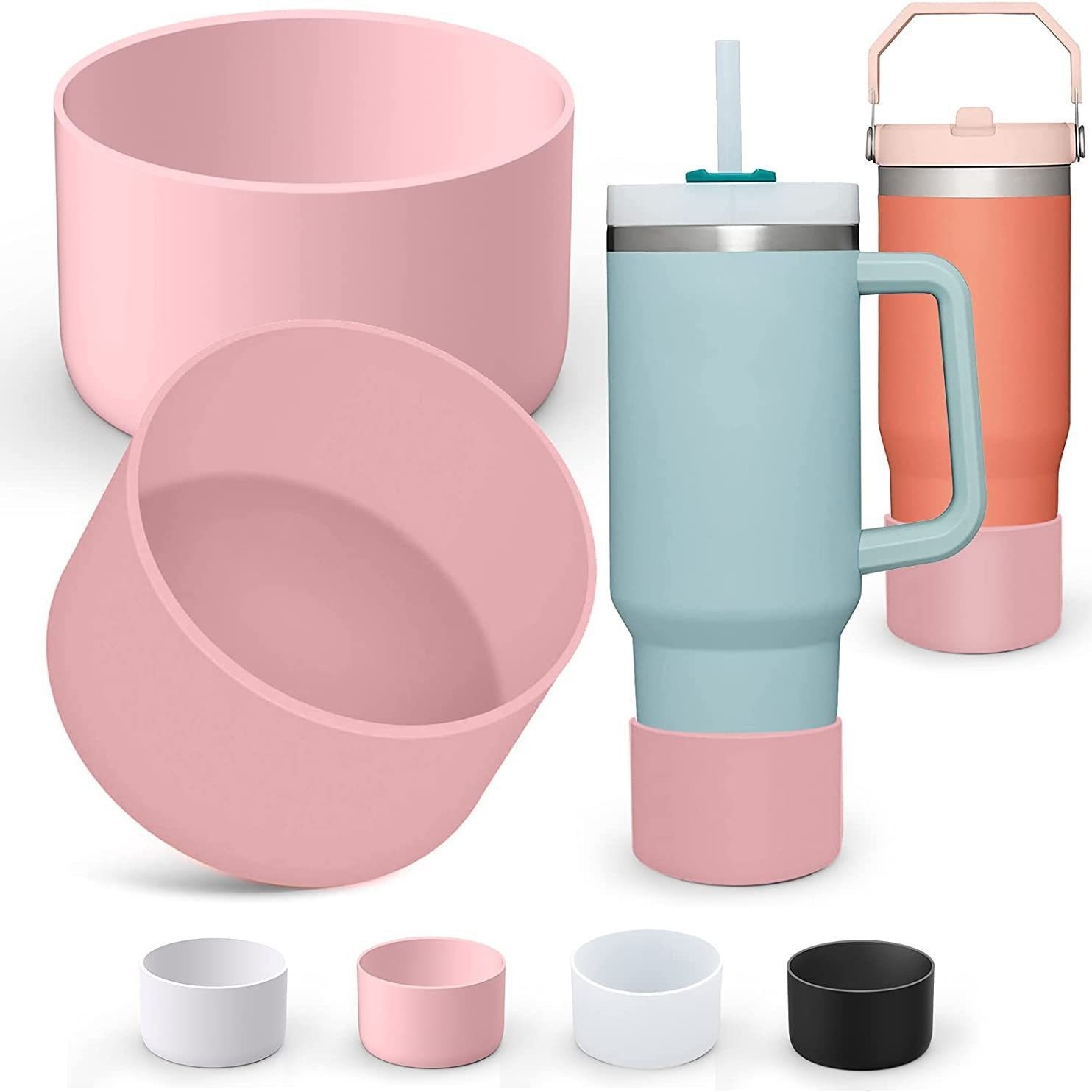 Popular Universal Cup Protective Cover, Thermos Cup Cover, Anti-Slip and Anti-Wear Cup Cover, Portable and Stylish Silicone Water Cup