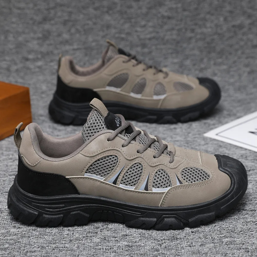 Dropshipping Men's Work Shoes 2025 Summer Soft-Soled Breathable Comfortable Non-Slip Wear-Resistant Work Shoes Breathable and Comfortable