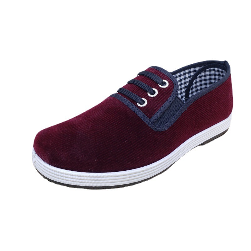 【Single Layer Cotton】New Style Old Beijing Cloth Shoes for Men and Women, Slip-On Casual Cotton Shoes with Thousand-Layer Soles for Middle-Aged and Elderly People