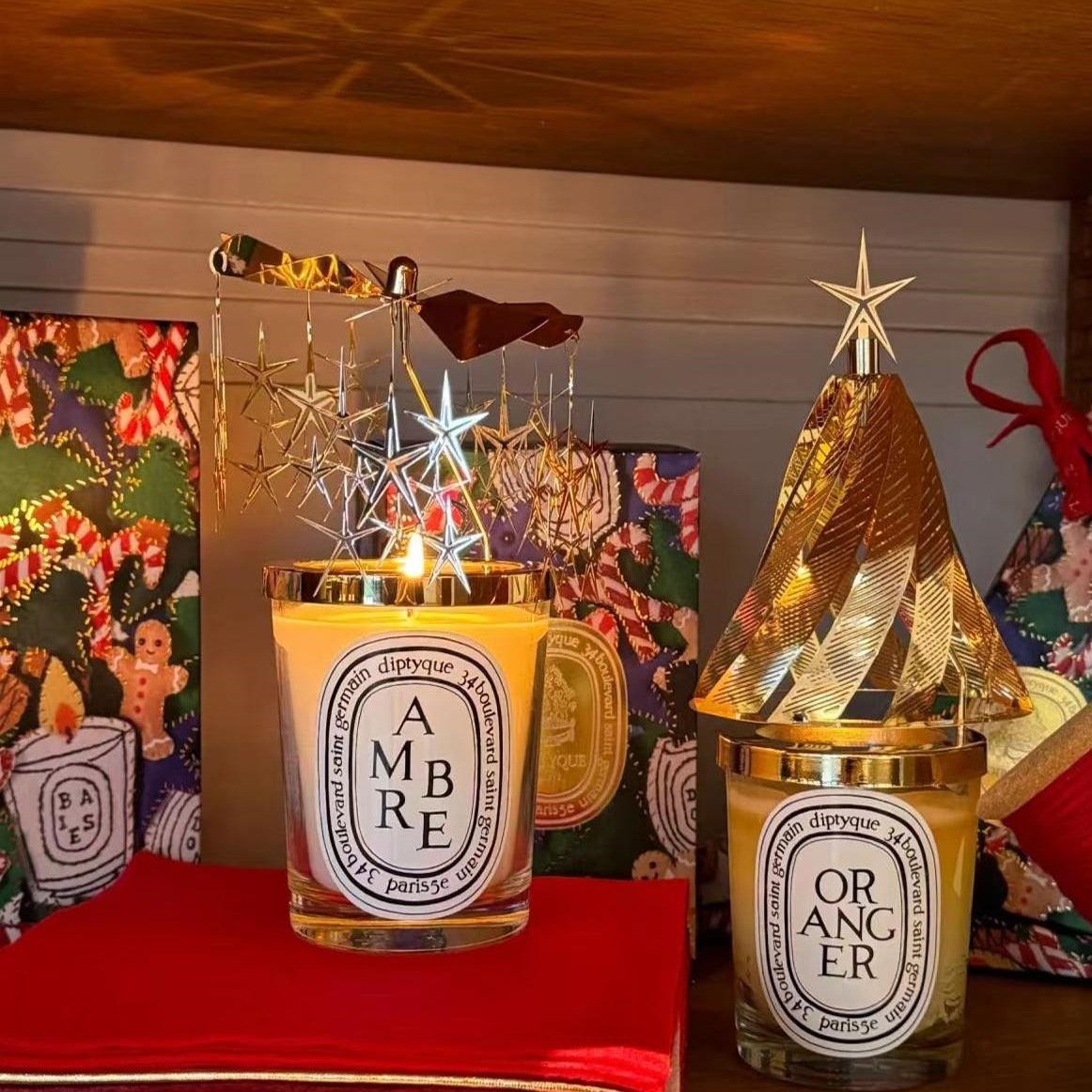 Аксессуары для вращающегося фонаря Diptyque, ароматерапевтический колпак для рождественской елки, подставка для свечей, подарок на день рождения