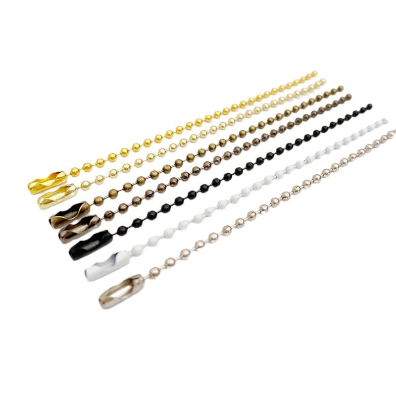 Bead Chain 2.4mm Iron Metal Wave Bead Chain Doll Tag Chain DIY Jewelry Hanging Chain Round Bead Chain Chain Accessories