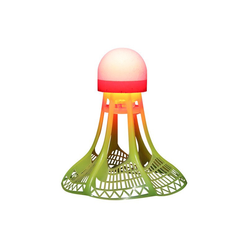 Luminous windproof hollow luminous badminton ball super resistant to playing outdoor bright plastic nylon ball with light wind resistance