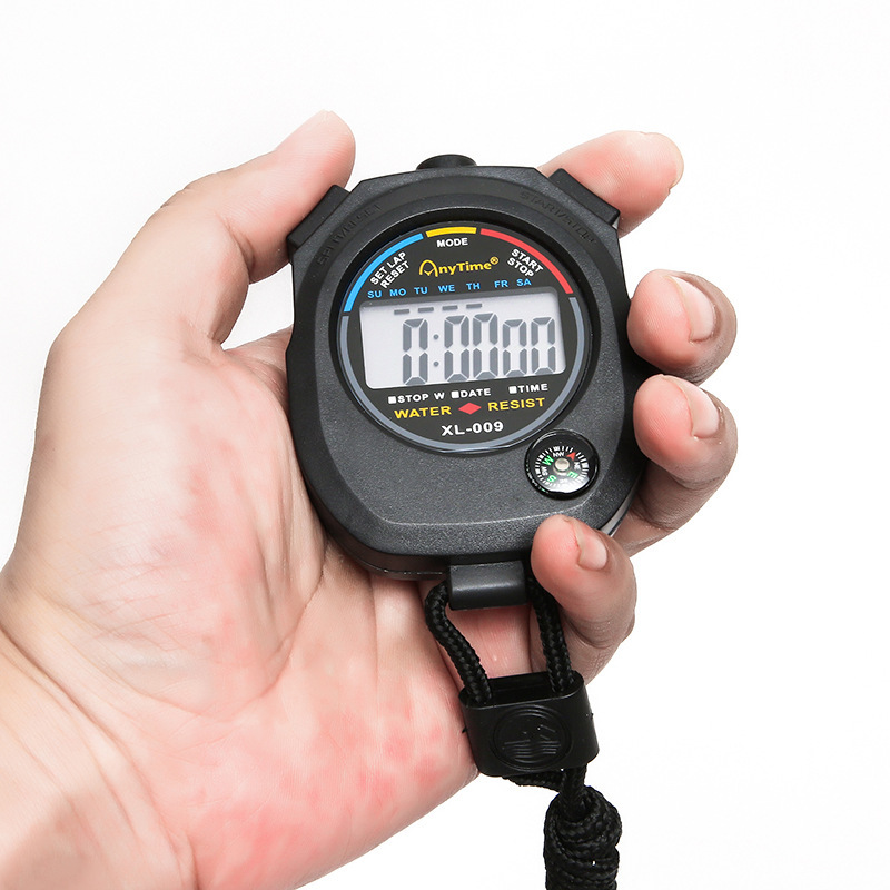 Multifunctional Stopwatch Timer 0.45kg Coach Fitness Digital Stopwatch Waterproof Competition Training with Compass