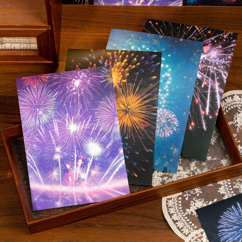 Non-Sticky Material Paper for Leisure, Flowing Light Journal, Creative Fireworks Theme Planner, DIY Decorative Base