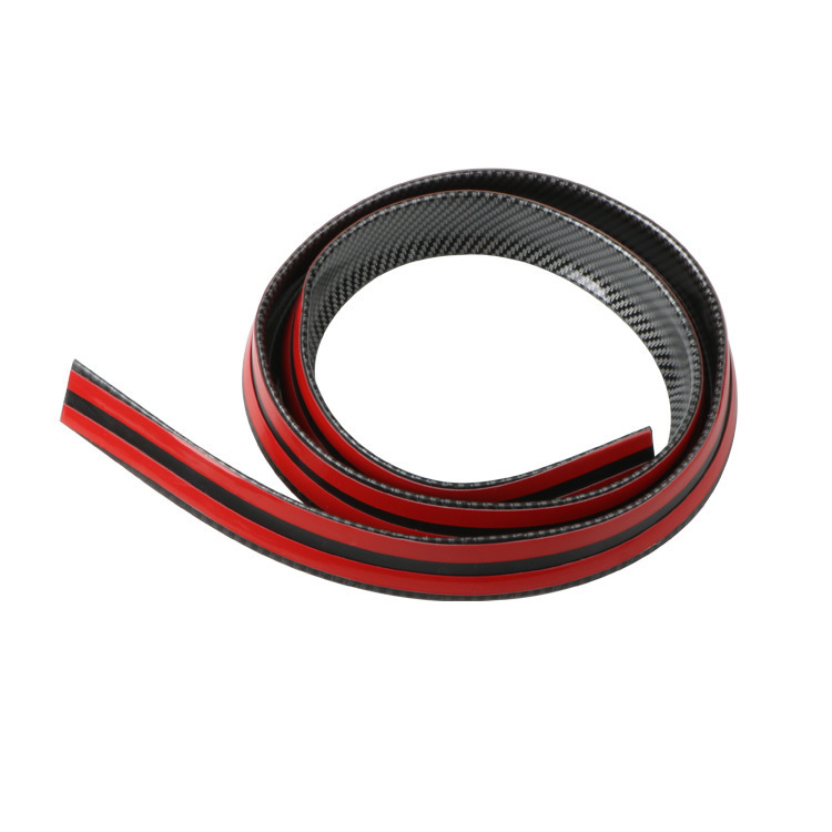 Automobile universal tail carbon fiber pattern modified tail non-perforated spoiler soft 3D carbon fiber tail fixed wind wing