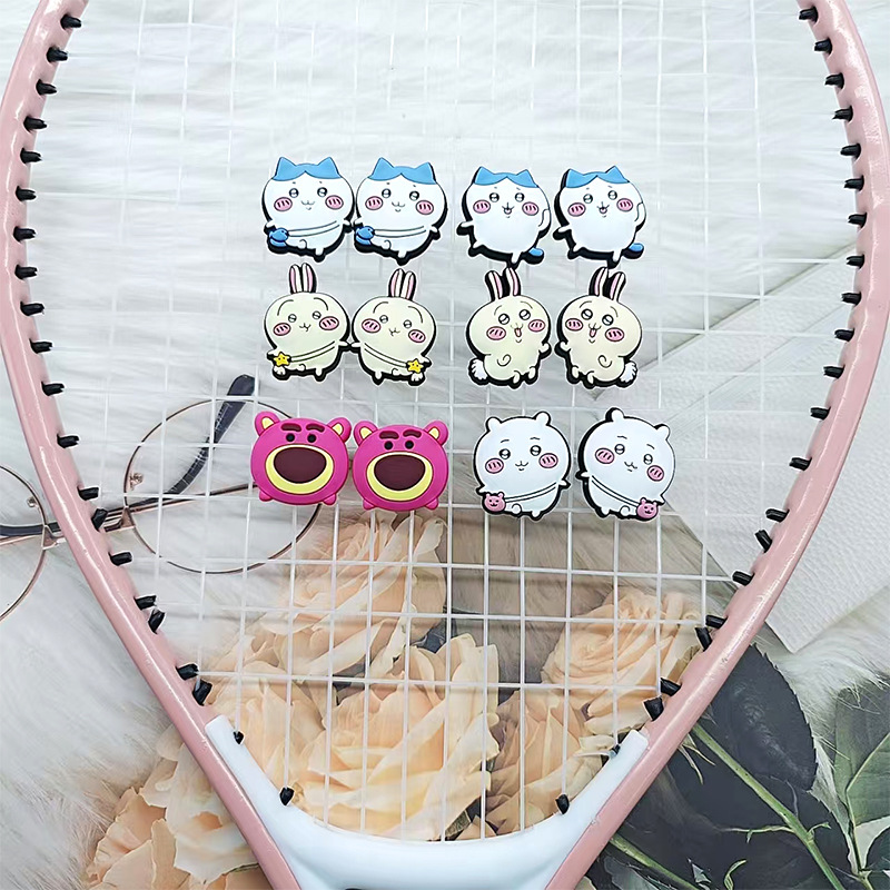 New Silicone Tennis Racket Shock Absorber Double-Sided Glue Embedded Small Eight Usachi Xiaojiji Cross-Border Wholesale