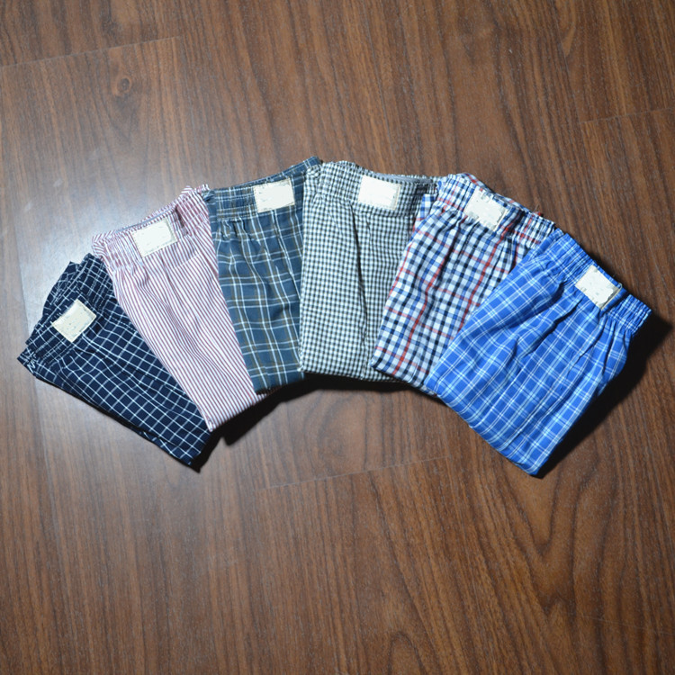 Arlo Pants Men's Cotton Comfortable Underwear Men's Teenager's Cotton Plaid Boxer plus size Shorts Same Style as Giordano