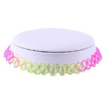 Factory wholesale fishing line retro tattoo woven necklace fishing line clavicle chain neck chain collar 12 color European and American fashion