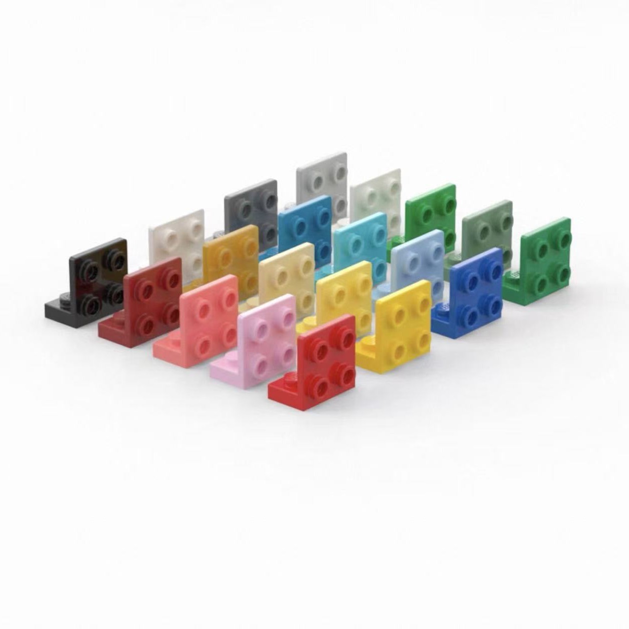 Мелкие строительные блоки оптом детали Moc совместимые с 99207 запасные части обратный 1X2+2X2 уголок