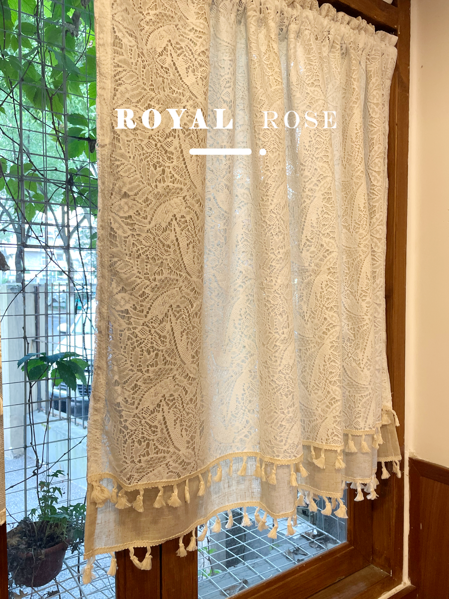 ✅ Dopamine Cotton and Linen Double-Layer Tassel Lace Fresh Blackout Half Curtain Door Curtain Curtain Window Screen Bedroom Living Room Kitchen