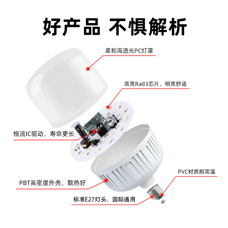 Led bulb wholesale Gao Fushuai e27 screw bayonet bulb household indoor and outdoor super bright white light energy-saving bulb