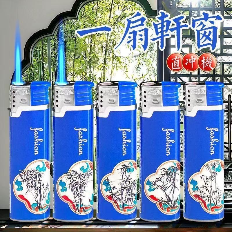 Новая зажигалка синий пламя прямого потока ветрозащитная от производителя прямые продажи взрывозащитная утолщенная и расширенная бумажная зажигалка