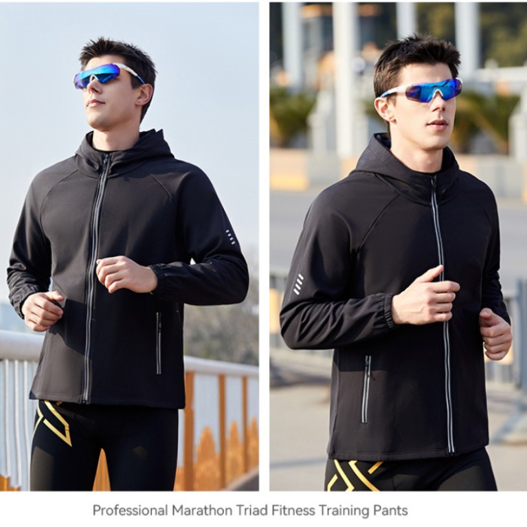 Hot Selling Zipper Jacket Plus Size Waterproof Foreign Trade Velvet Casual Sports Jacket Running Mountaineering Training Clothes for Men