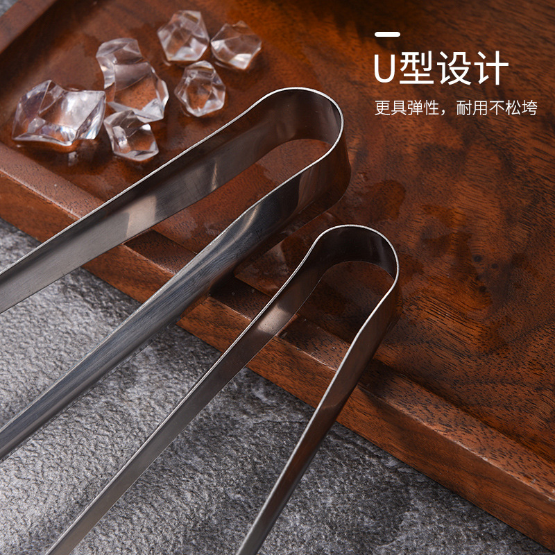 Stainless Steel Ice Clip Thickeneded Ice Capsules Clip Ice Cube Clip Kitchen Bar Mini Sugar Cube Clip Food Clip Small Clip