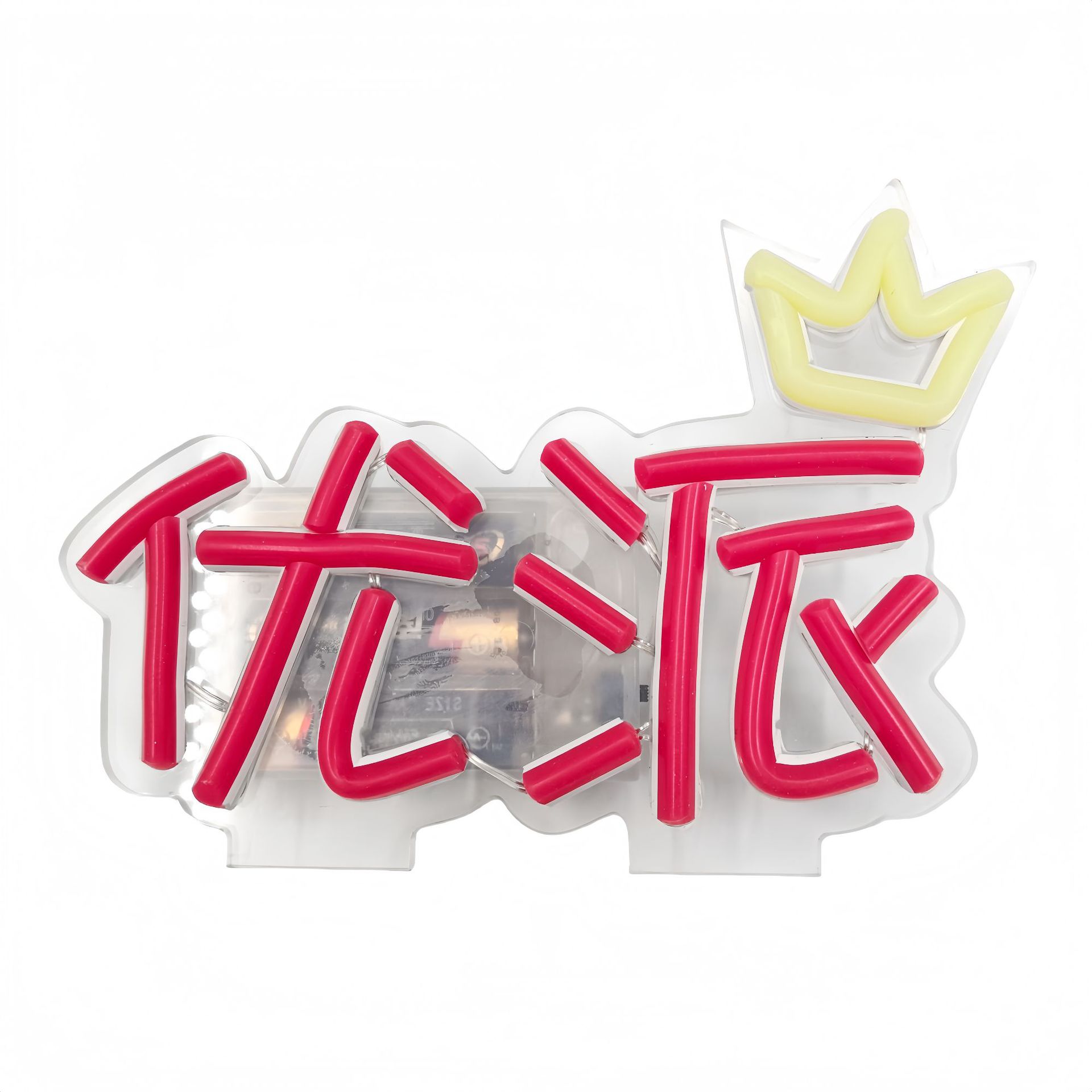 Led Luminous Character Hand-Held Sign Concert Birthday Party Fan Proposal Street Stall Shape Light Sign Support Neon Light