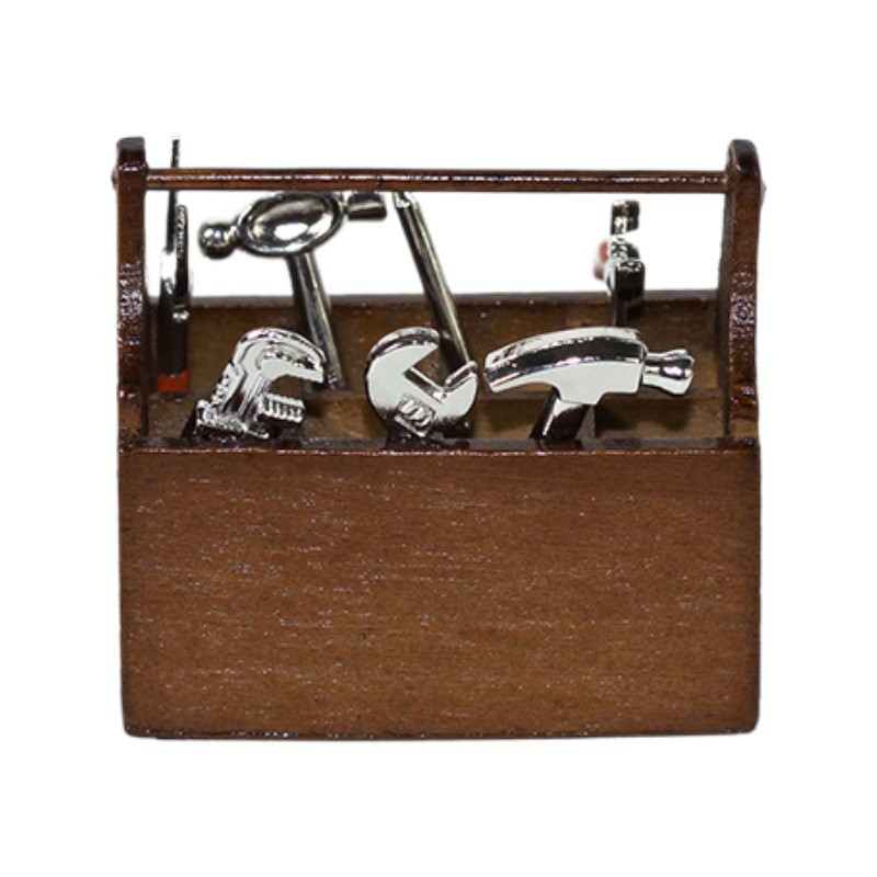 1:12 doll house model mini toolbox + tool suit simulation ornaments miniature toy