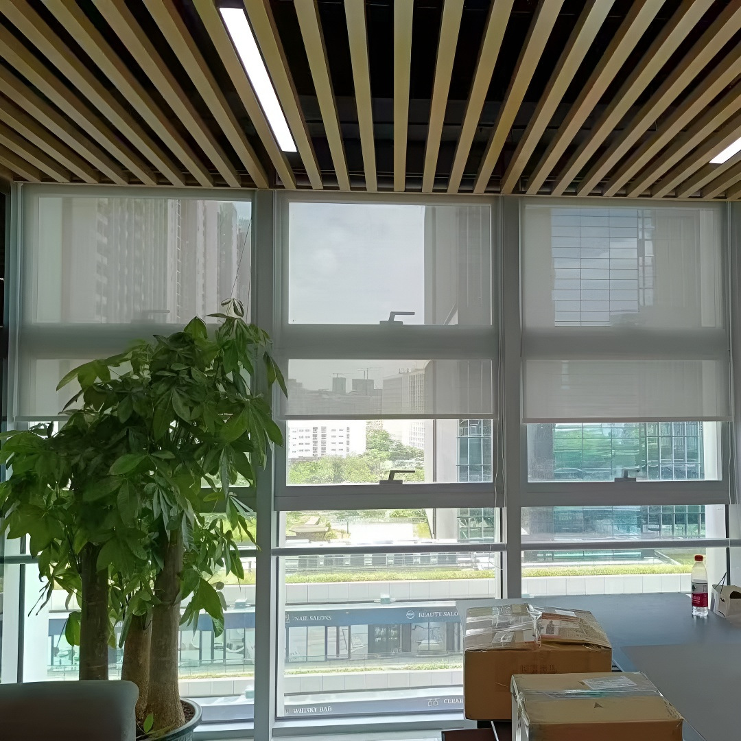 Manual Bead Roller Blinds for Office Buildings, Factories, Sunshade Fabric, Blackout and Sunshade, Translucent Curtains