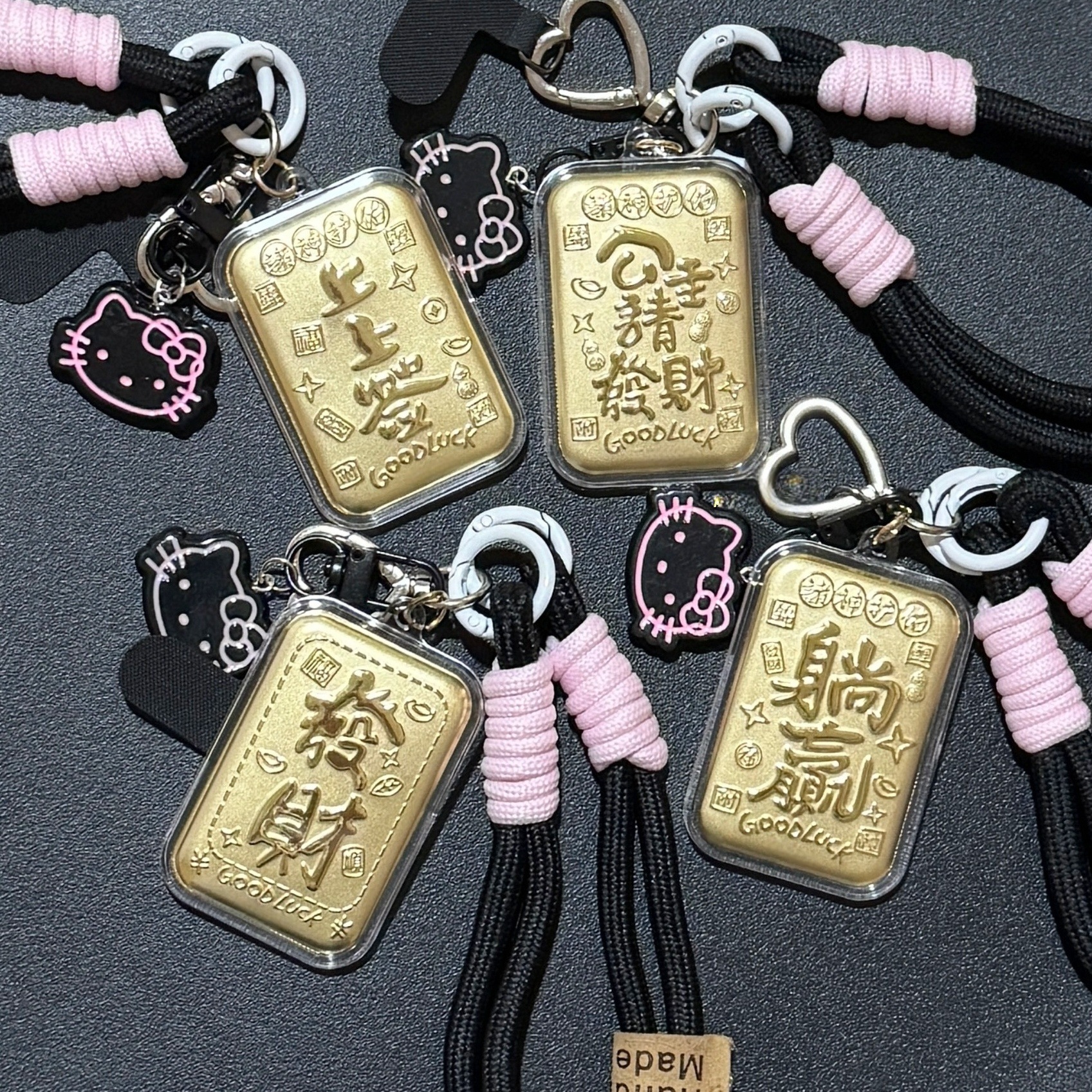 Shuibei Gold Pure Gold 999 Lucky Draw Keychain Bag Pendant Souvenir New Year Gift for Friends