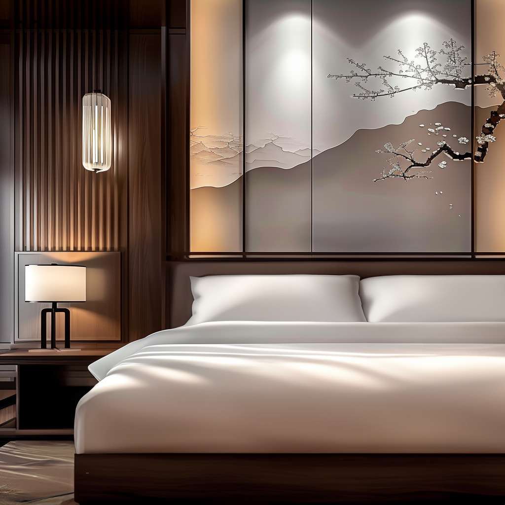 Hotel linen four-piece encrypted bed sheet quilt cover cotton hotel bedding hotel linen hotel four-piece set