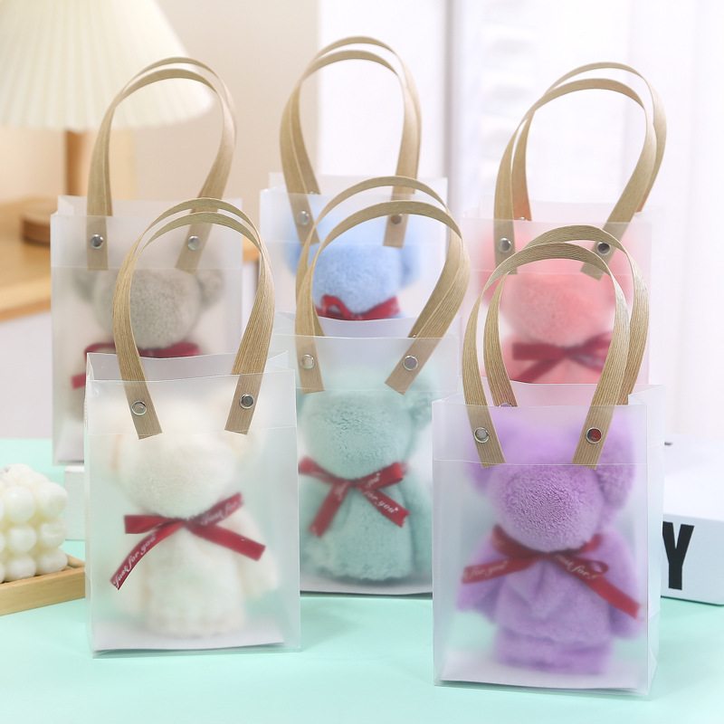 Coral Velvet Bear Towel Souvenir Wedding Shop Promotion Event Small Gift Opening Kindergarten Gift Wholesale