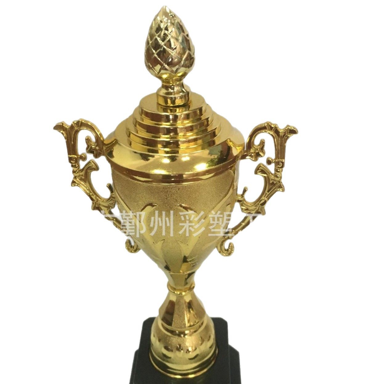 Morning Glory Pattern Plastic Square Bottom Trophy with Lid Trophy Base Square Bottom Kidsren's Trophy