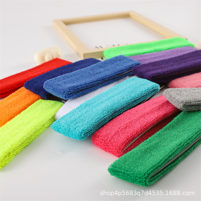 Sports Hair Band Headband Men's Running Women's Basketball Children's Anti-sweat and Anti-sweat Headband Badminton Fitness Sweat Absorbing Headband Headband