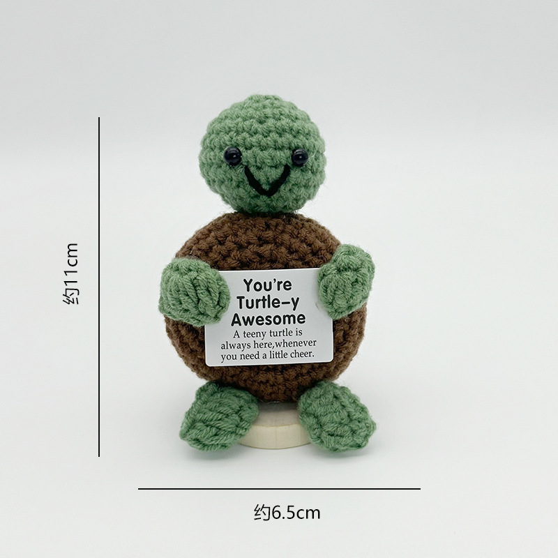 Cross-Border Best-Selling Amazon Wool Doll Positive Energy Emotional Support Handmade Crocheted Finished Mermaid Salamander