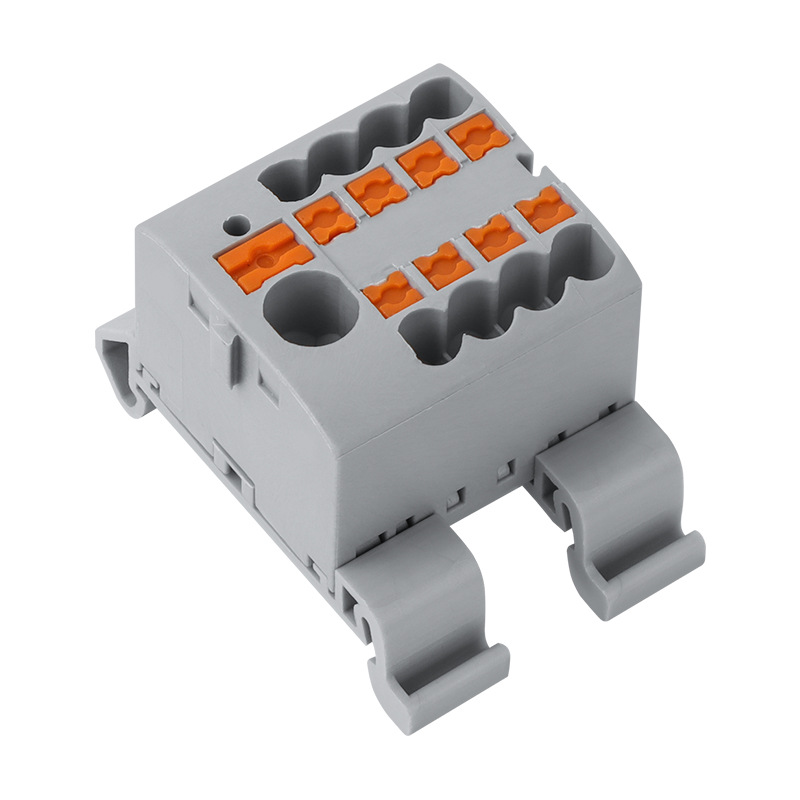 One-in-out fast terminal block in-line terminal block parallel line high current distribution artifact guide rail KV225