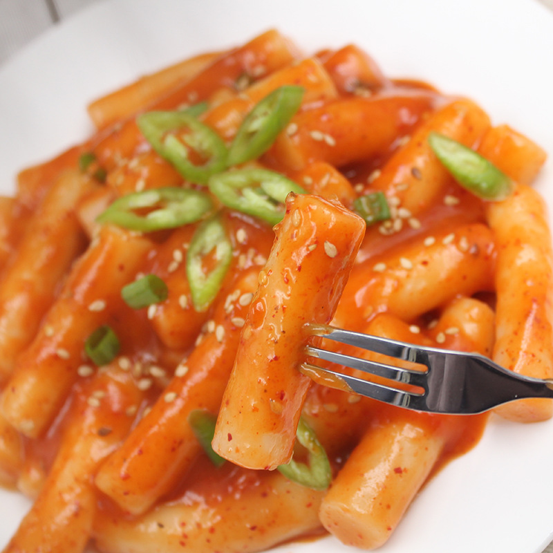 Korean Fried Rice Cake Sweet and Spicy Troop Hot Pot Fried Rice Cake Strip Northeast Dama Fried Rice Cake Sauce Instant