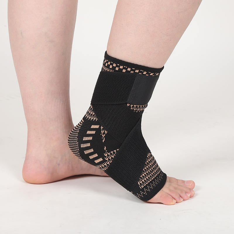 Cross-border wholesale strap copper fiber ankle protection sports pressure anti-sprain fixed foot wrist joint protector ankle protection