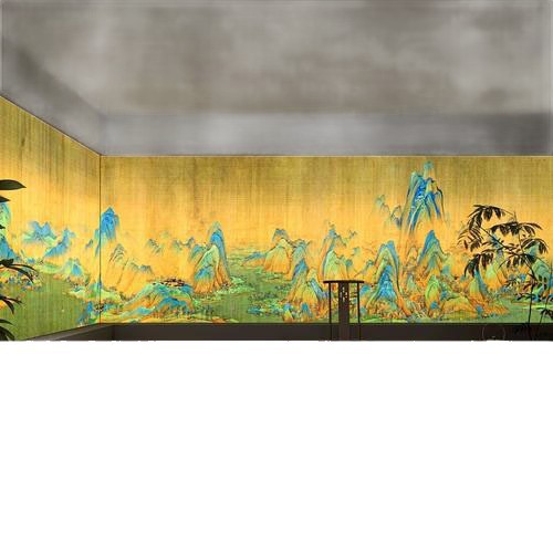 Customized Background Wall Uv Printing Copper Plate Copper Plate Printing and Engraving Process Large Copper Plate Decorative Painting Qianlijiang