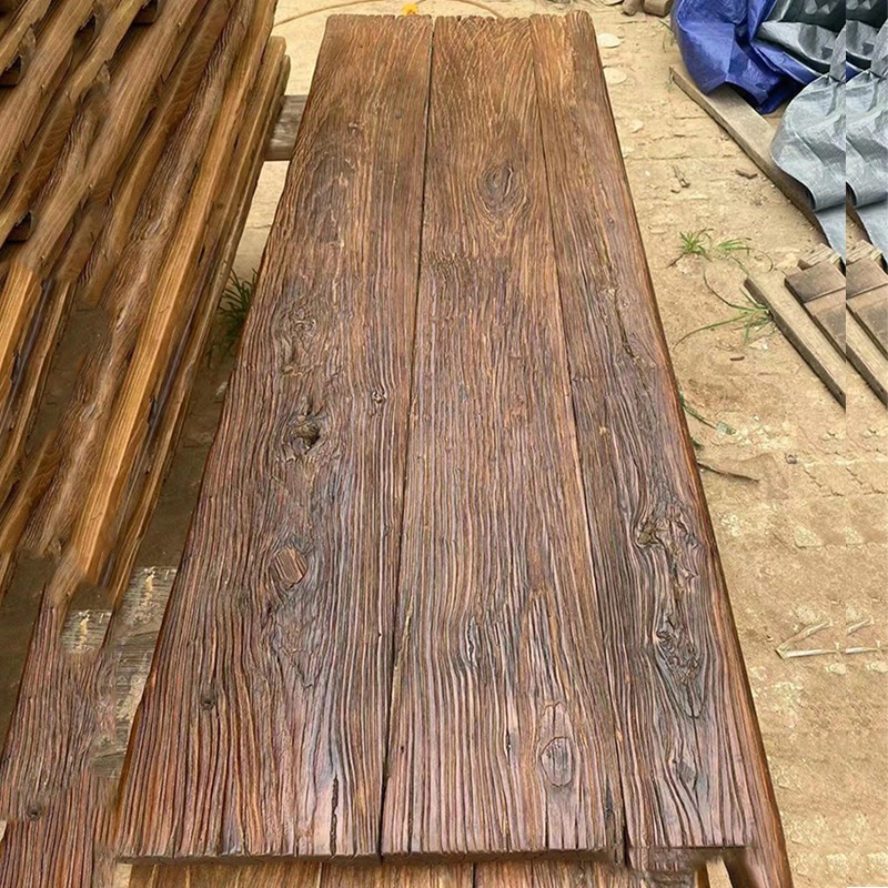 Old Elm Weathered Panels for Home Use, Vintage Solid Wood Decorative Wall Panels, Retro Nostalgic Tea Table Tops for Guesthouses