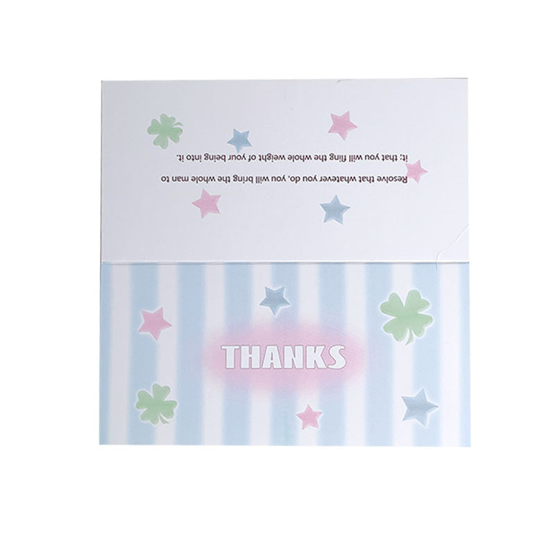 Original ins Style Folding Big Card Head Love Bean Small Card Packaging Material Star-chasing Jewelry Gift Card Packaging Card