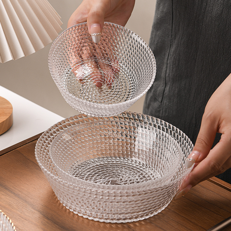 Nordic Style Home Living Room Creative Snack Fruit Plate Dragon Scale Bowl Modern Transparent Wholesale