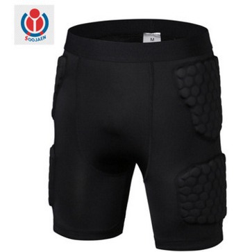 Dongguan Dormitory Steps Honeycomb Tight Fitness Anti-Collision Shorts Basketball Sports Anti-Collision Compression Sports Shorts Processing Ready Stock