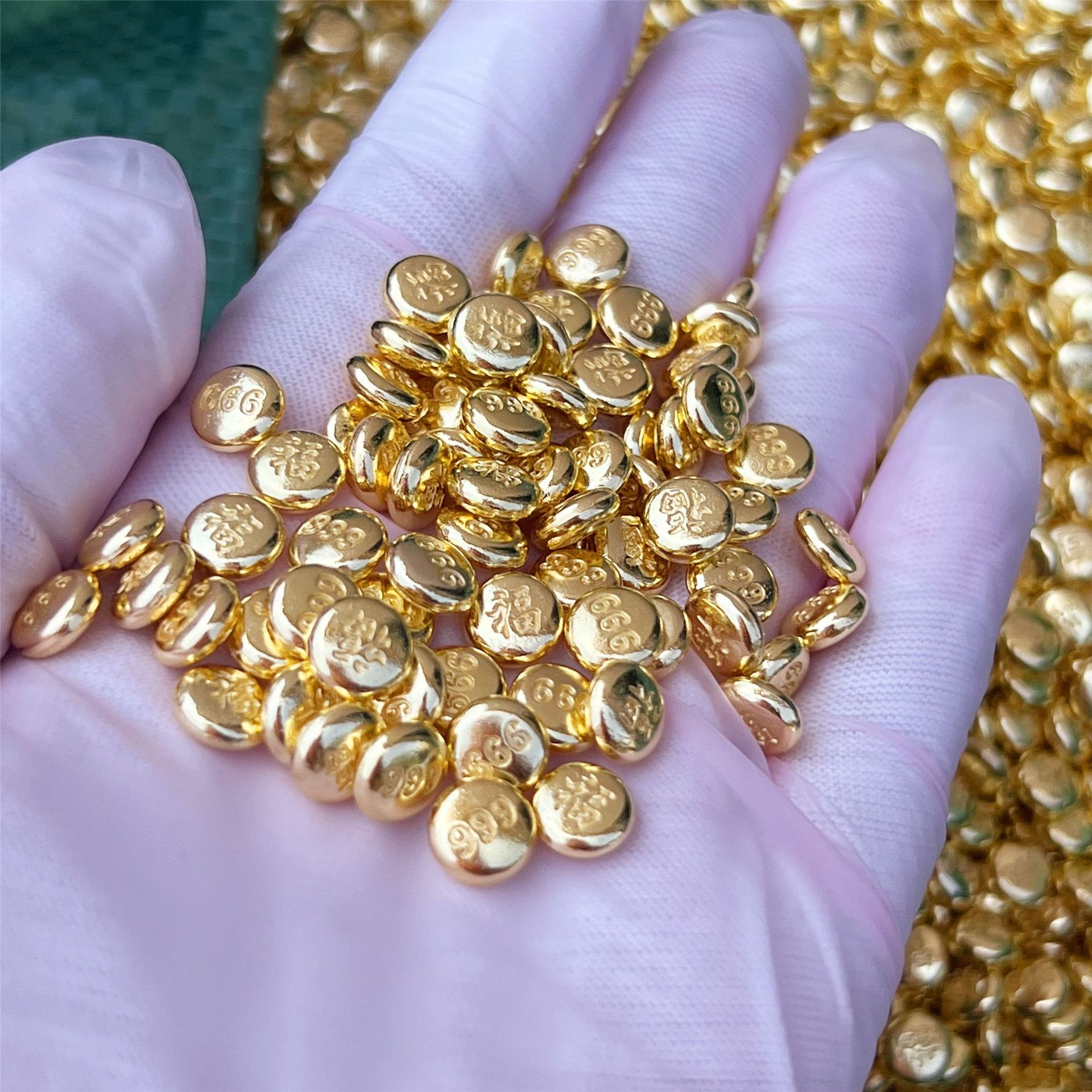 Алюминиевые маленькие золотые бобы Мини золотые бобы для открытия, новоселья, свадебные подарки, домашние украшения