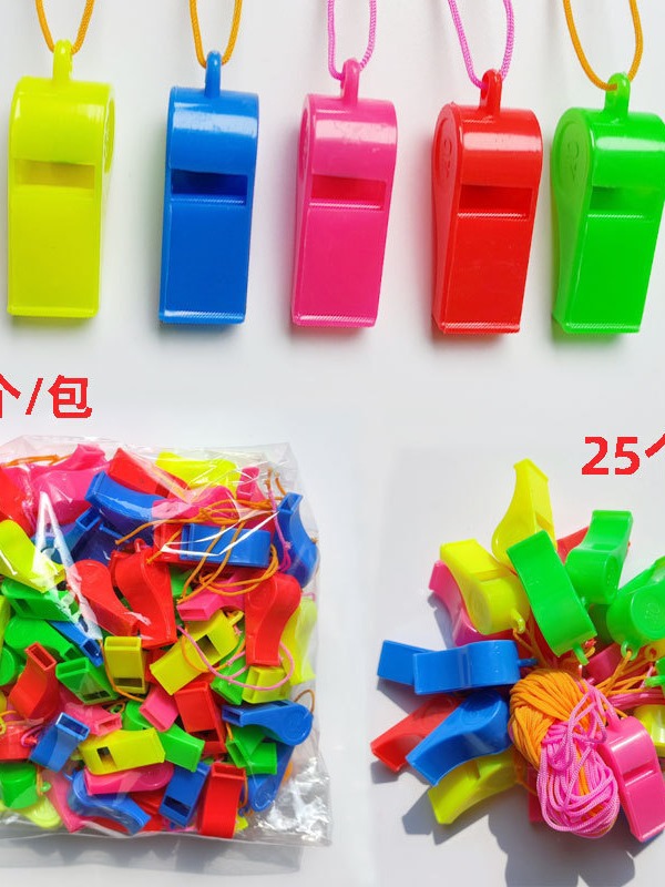 Stall toys wholesale color children's toys whistle party cheer props plastic whistle World Cup football