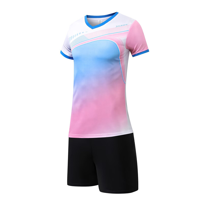 Qiyue children's men's and women's badminton clothing short-sleeved sports suit tennis clothing table tennis clothing quick-drying training clothing wholesale