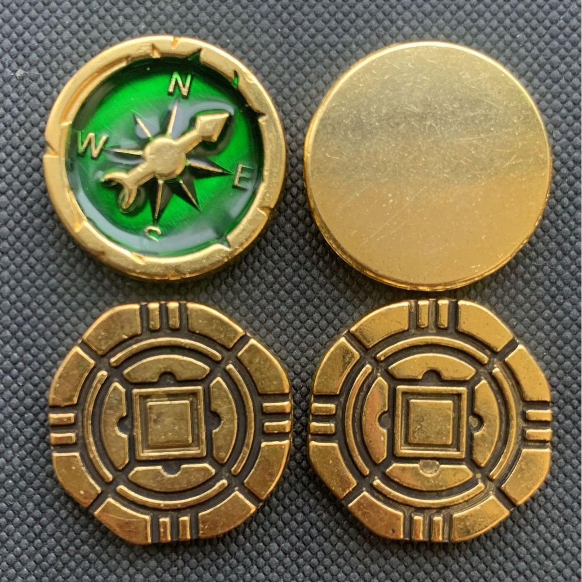 Аксессуары для настольной игры Lost Anak Ruins: золотая монета, компас, сплав, индикатор масла, металлический