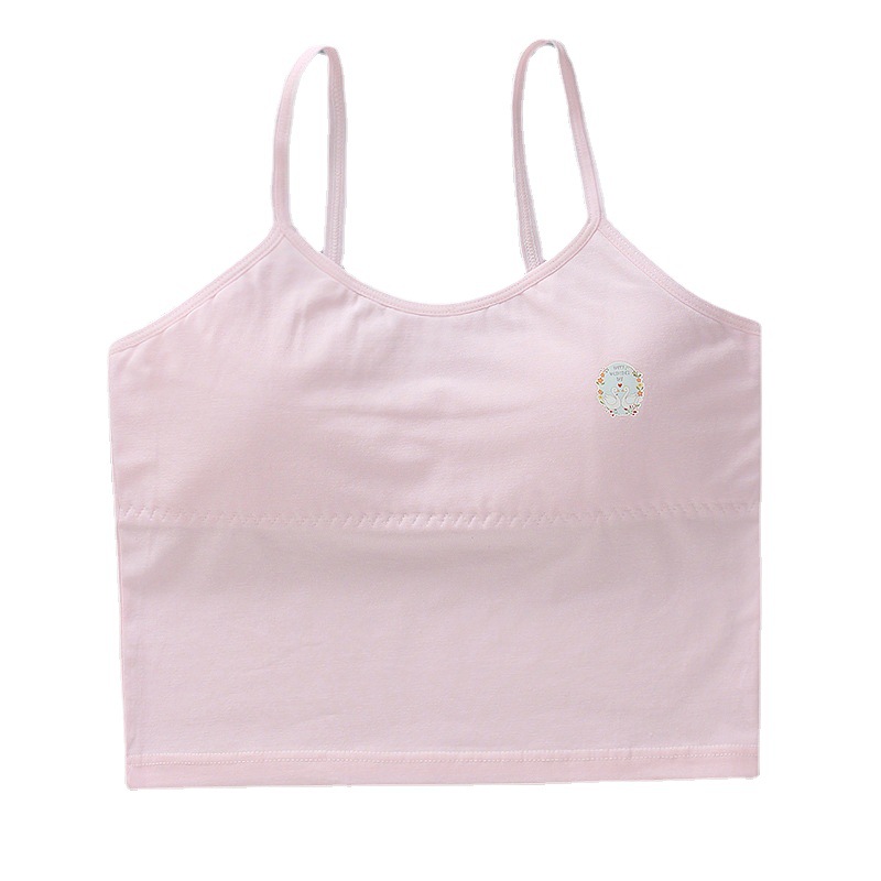 Girls' Small Vest Intimates Sling Inner Wear Medium and Large Kidsren's Bra Development Period 9 Cotton Summer Wrap Tube Top 10-15 Years Old